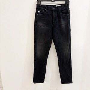 AG ED Denim Alexxis High Rise Vintage Slim Button Fly Black Wash Jeans Size 28R